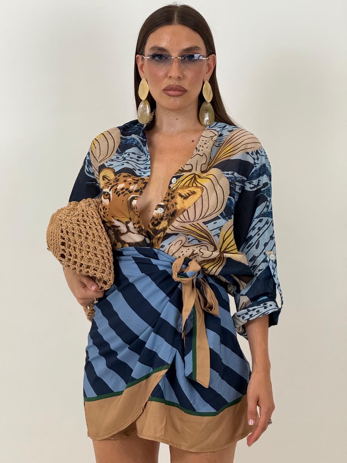 Cordset TIGROTTO - Completo gonna pareo e camicia