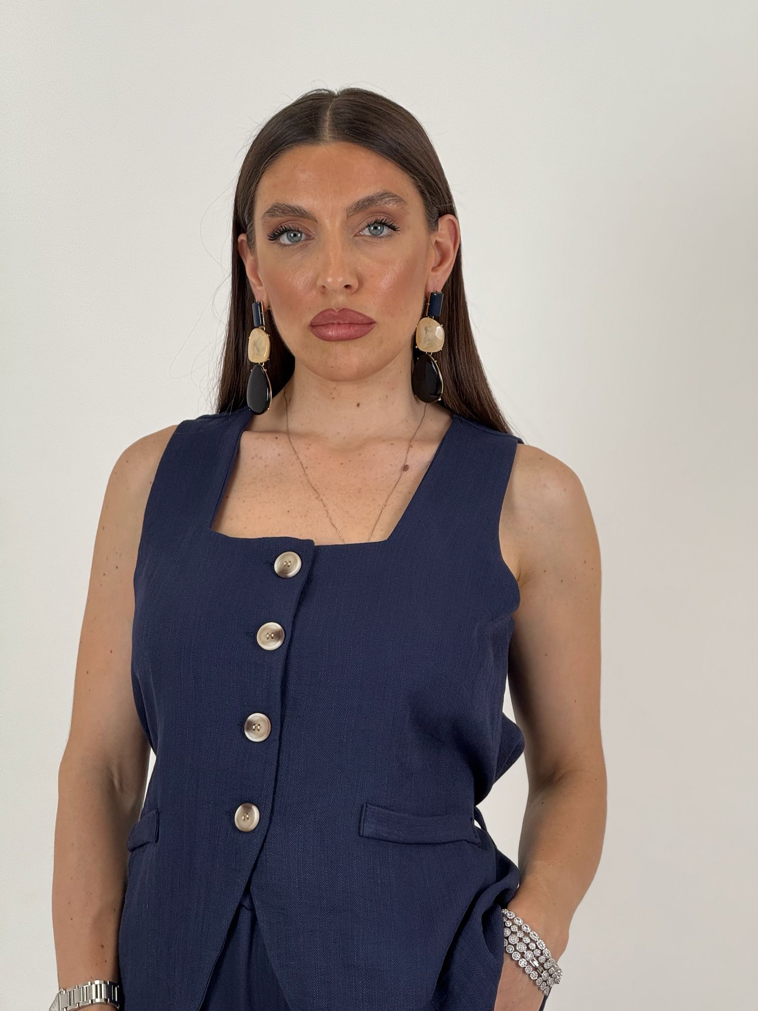 Tailleur MACY - Completo gilet corto e pantalone