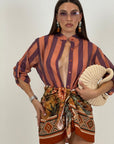 Camicia a righe SALMONE&PRUGNA