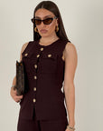 Cordset AMS - completo maglietta bottoni dorati e pantalone