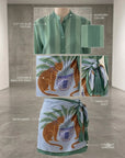 Cordset BAHAMAS Leopardo - Completo camicia ,gonna e pareo