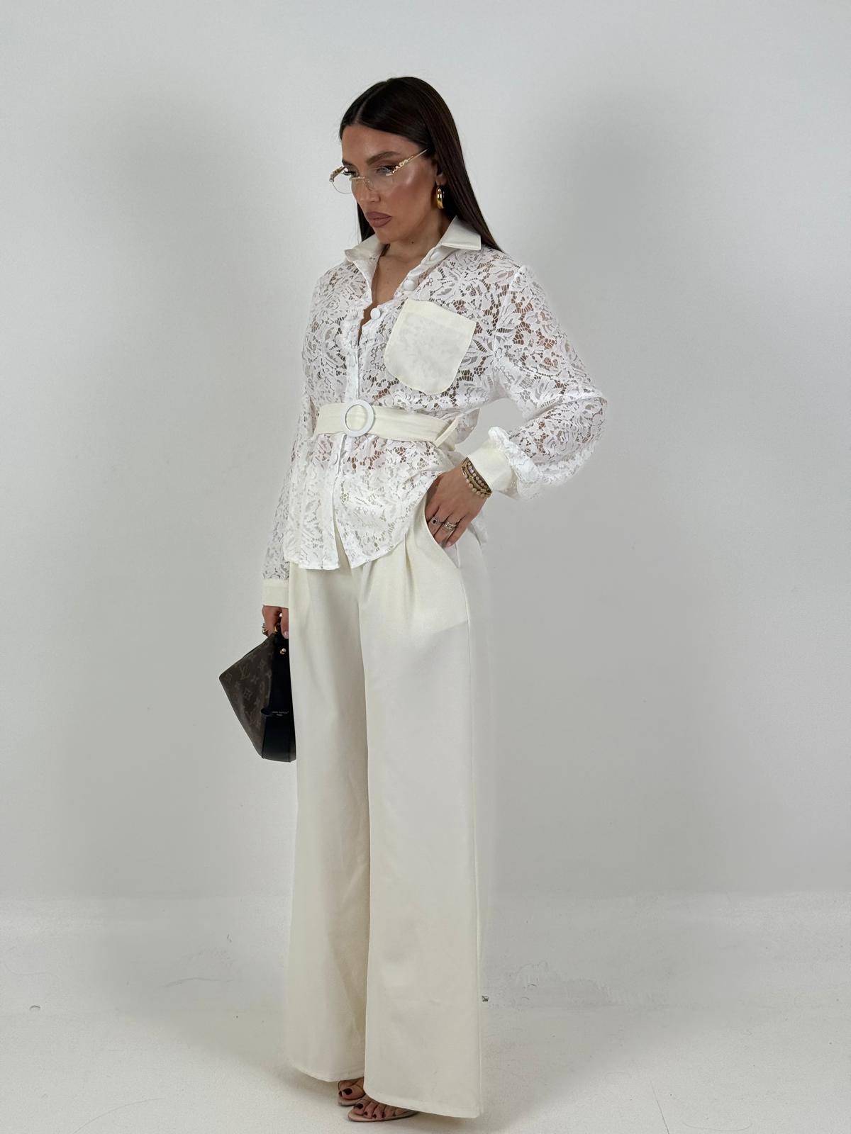 Cordset LOKA - Completo camicia in pizzo e pantalone