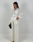 Cordset LOKA - Completo camicia in pizzo e pantalone