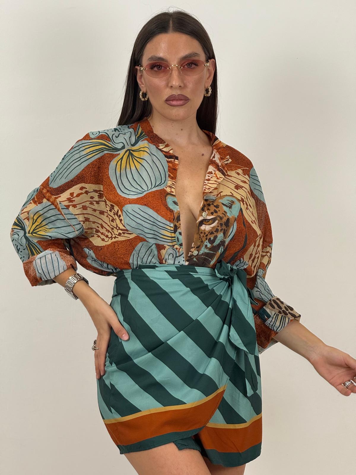 Cordset AMAYA - completo camicia e gonna pareo