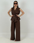 Tailleur LEA - Completo giacca con cintura e pantalone