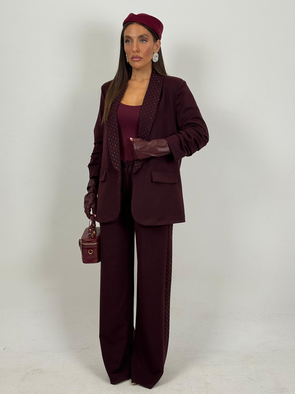 SALDO Tailleur DIAMOND - Giacca modello blazer e Pantaloni palazzo - top quality