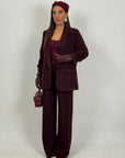 SALDO Tailleur DIAMOND - Giacca modello blazer e Pantaloni palazzo - top quality