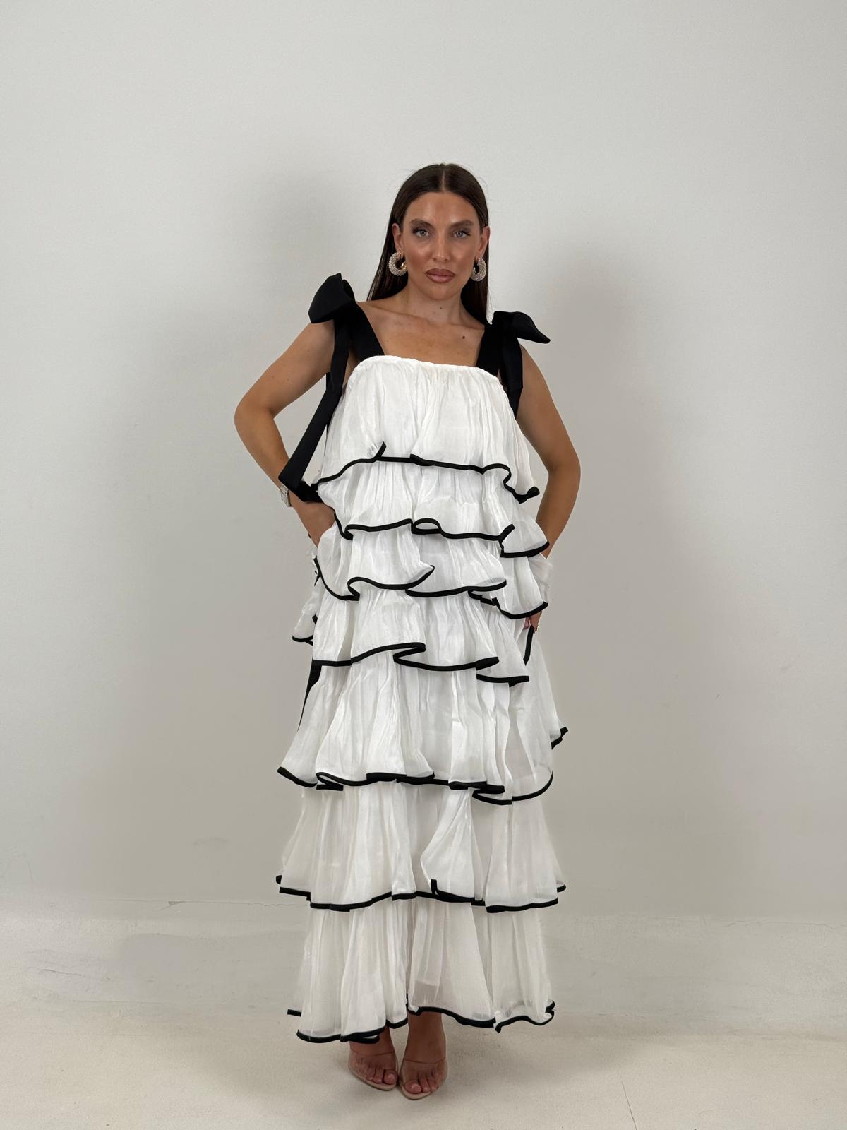 Abito HANNORA - Abito lungo con rouche - COLLEZIONE CHIC