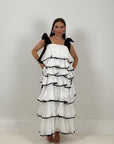 Abito HANNORA - Abito lungo con rouche - COLLEZIONE CHIC