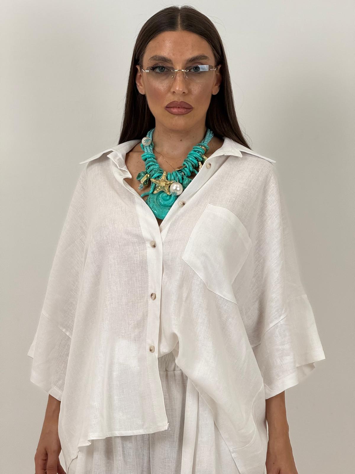 Cordset JOSEPHINE - Completo camicia e pantalone 55%lino e 45%cotone
