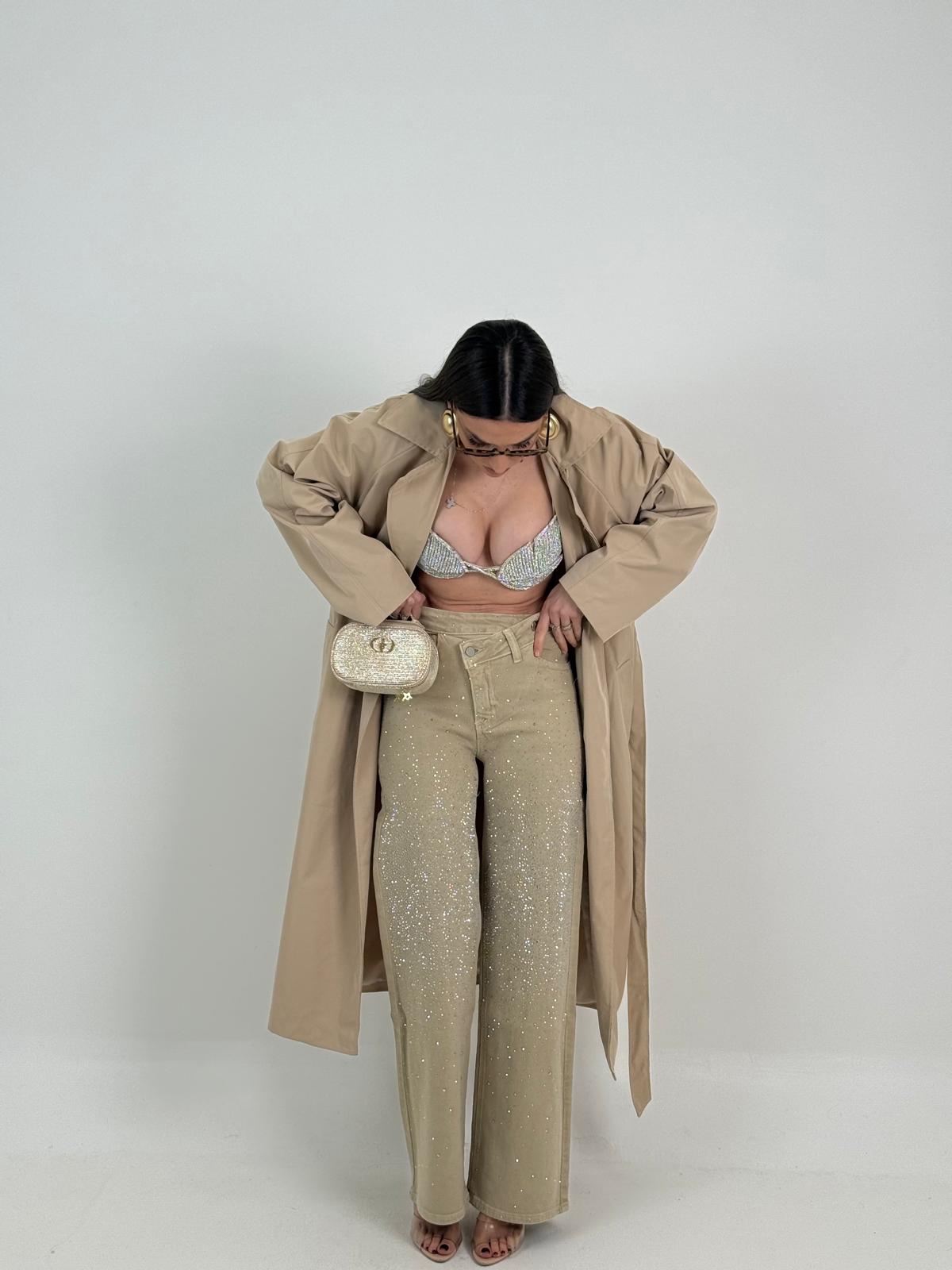 Saldo trench lungo con cintura