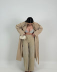Saldo trench lungo con cintura