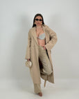 Saldo trench lungo con cintura