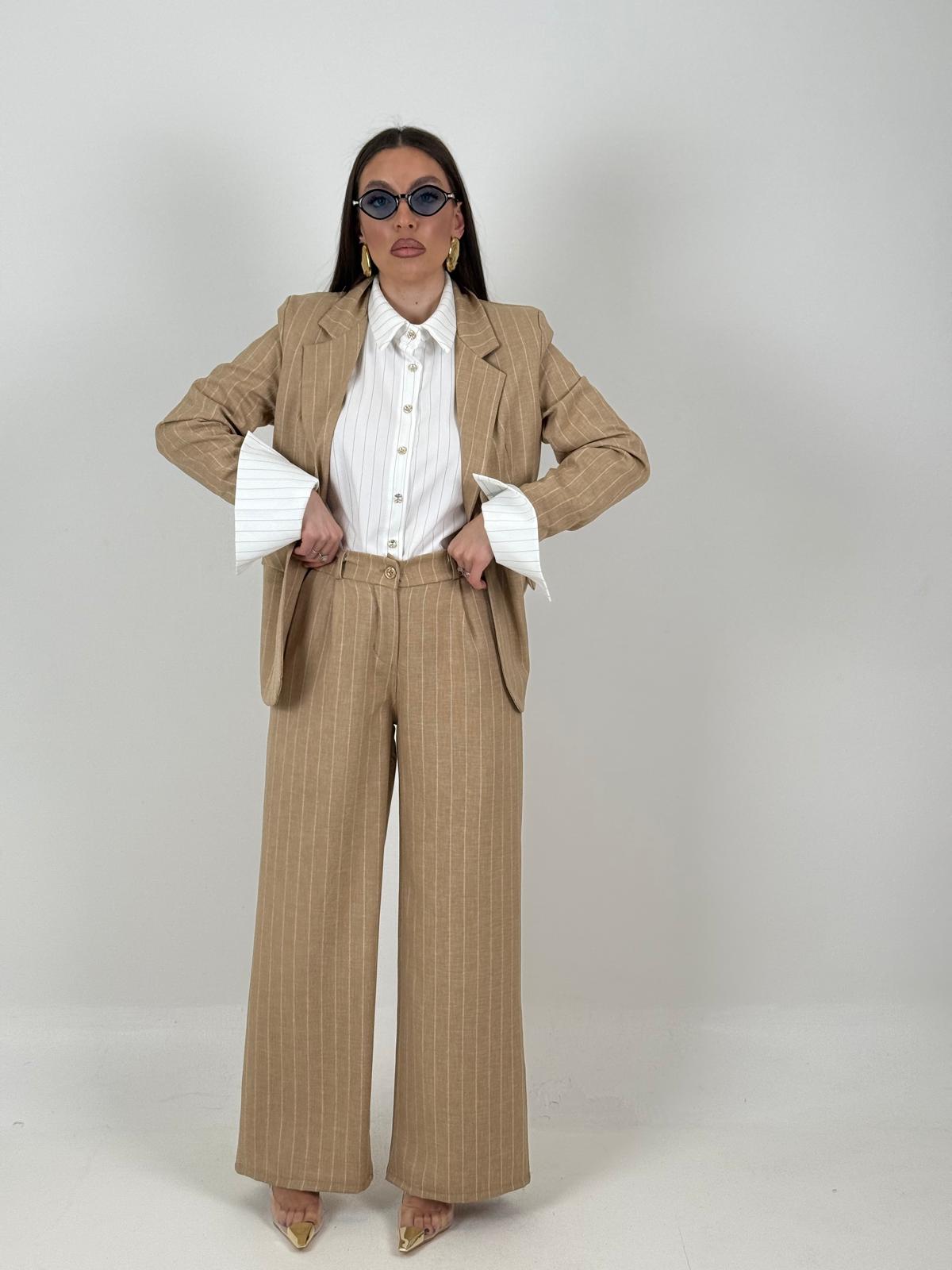 Tailleur ELEA - COMPLETO GIACCA E PANTALONE GESSATO