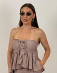 Cordset RUBY - Completo top a fascia e Pantalone low cost