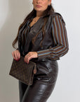 CURVY Cordset DOROTEA - Completo gilet e bermuda in ecopelle