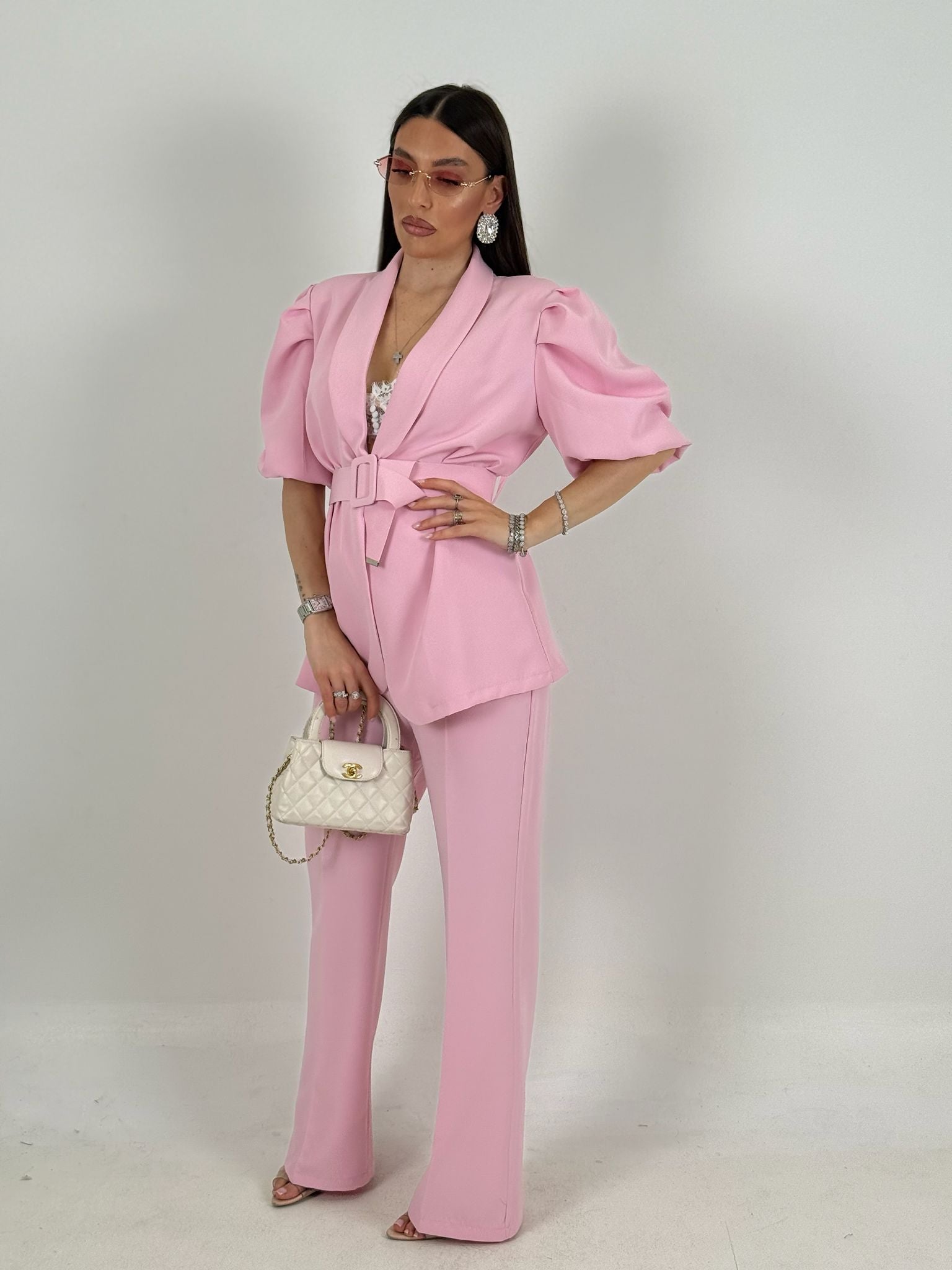 Tailleur FABRY - completo giacca con cintura e pantalone
