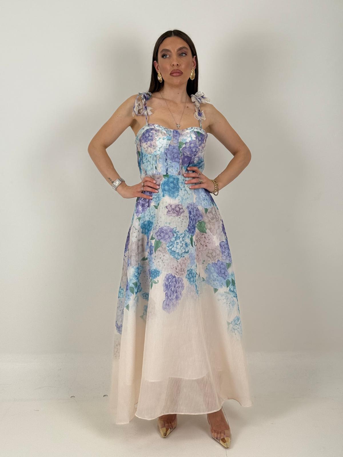 Saldo Abito VIOLE - ABITO LUNGO A FANTASIA COLLEZIONE CHIC