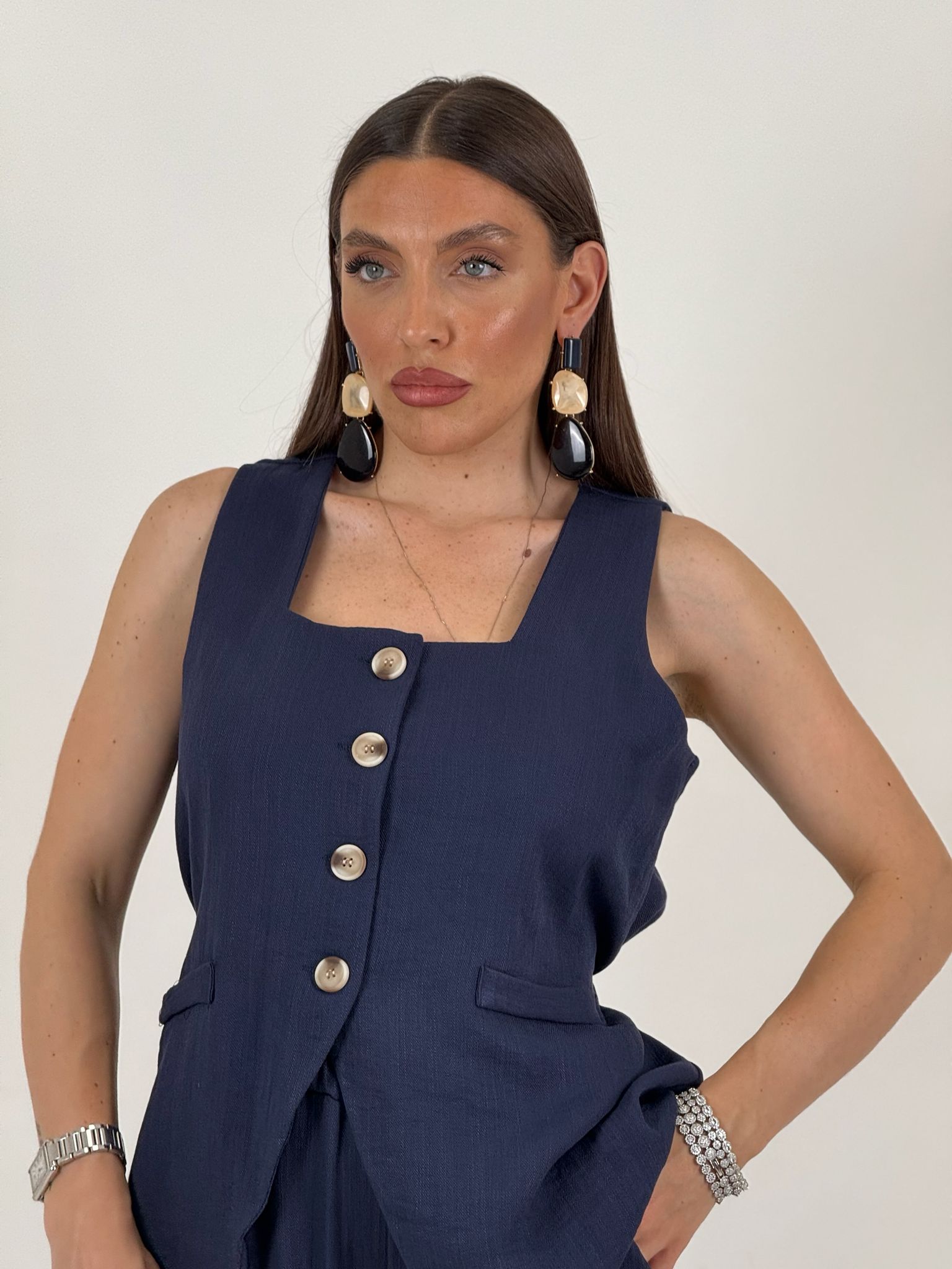 Tailleur MACY - Completo gilet corto e pantalone