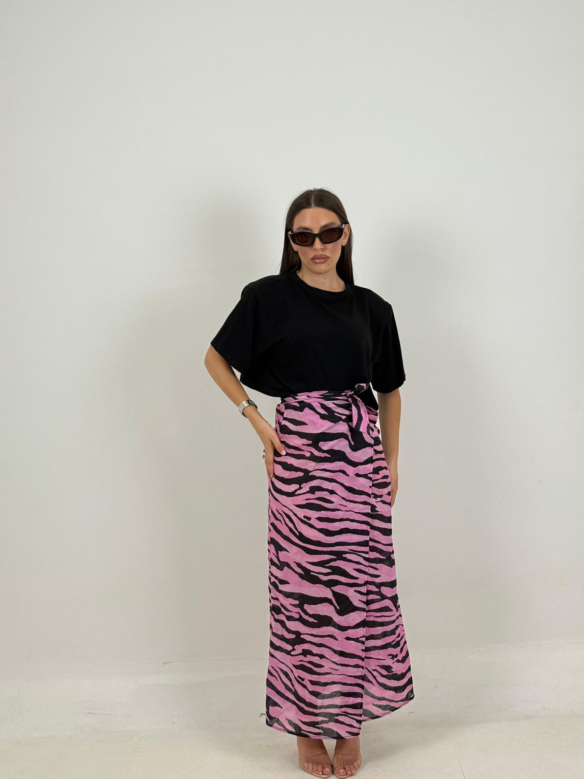 Gonna pareo ZEBRA ROSA