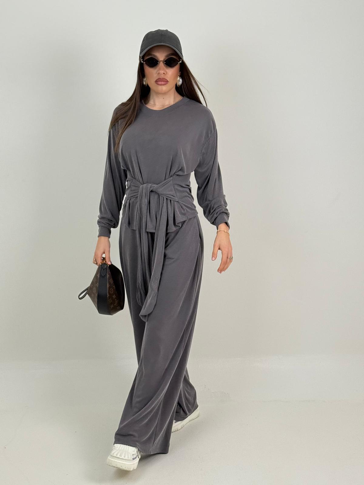 SALDO CORDSET NODE - COMPLETO FELPA CON PARTICOLARITA' NODO IN VITA E PANTALONE