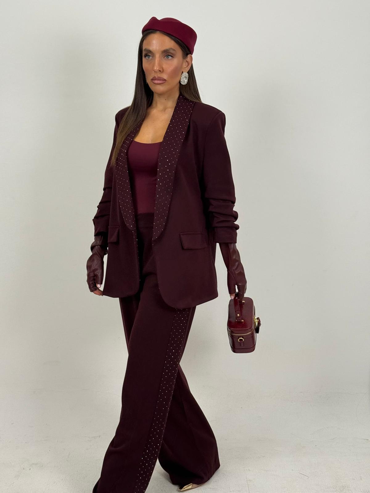 SALDO Tailleur DIAMOND - Giacca modello blazer e Pantaloni palazzo - top quality