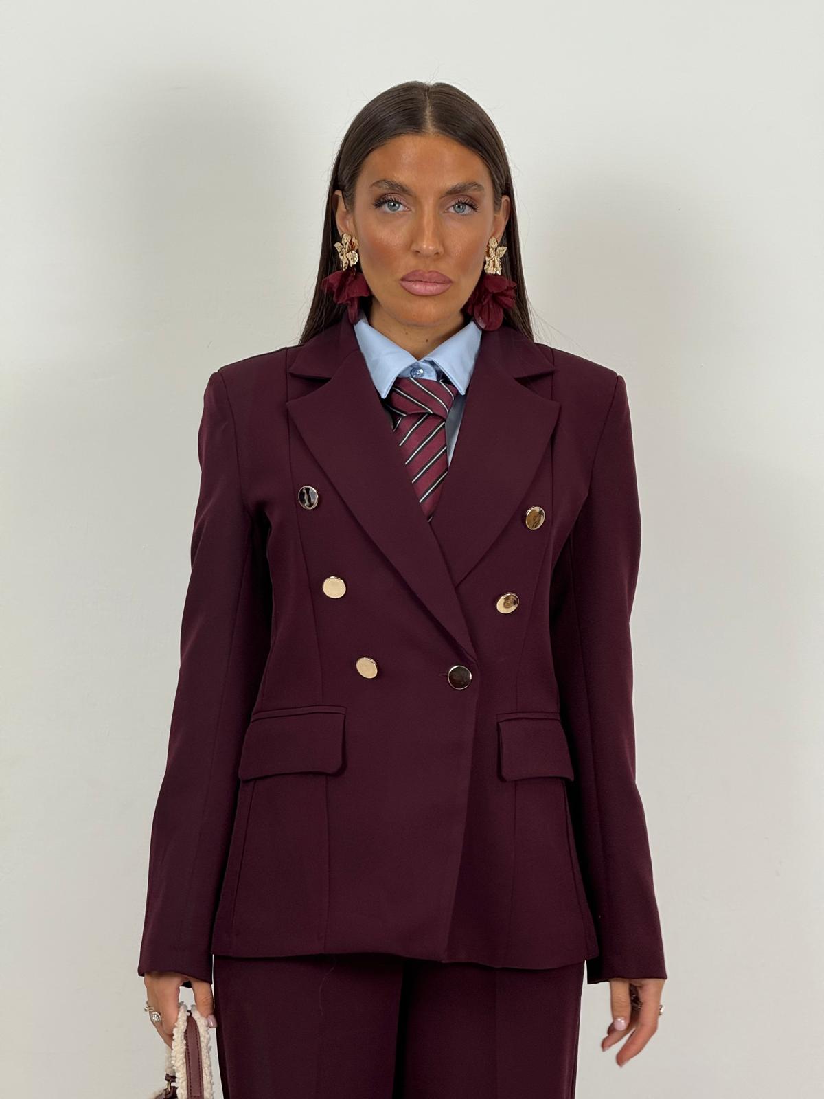 Tailleur EMANUELA - Completo giacca con bottoni dorati e pantalone