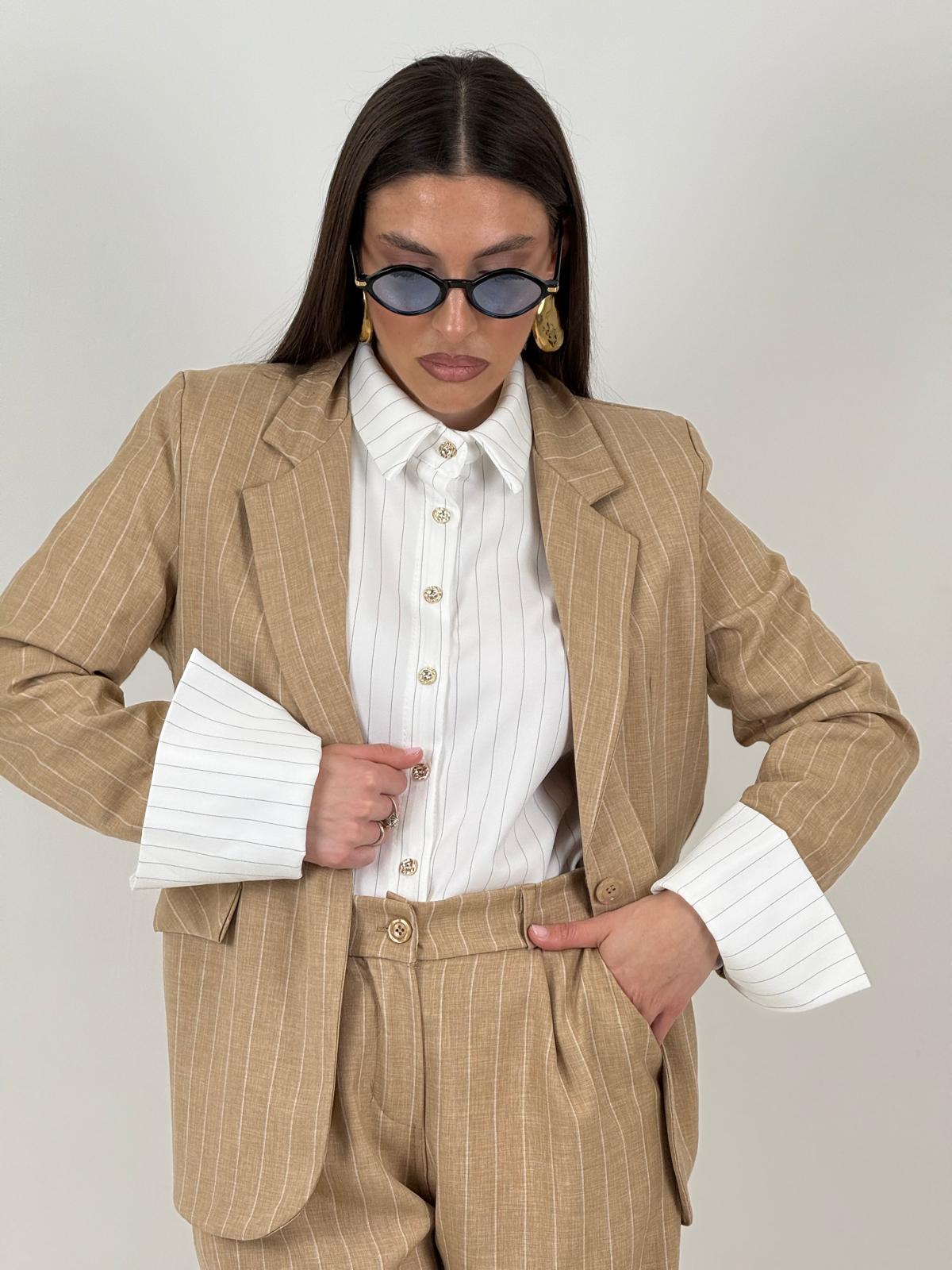 Tailleur ELEA - COMPLETO GIACCA E PANTALONE GESSATO
