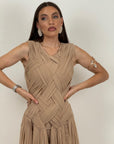Abito FIONA - Abito lungo con corpetto ad intreccio - COLLEZIONE CHIC