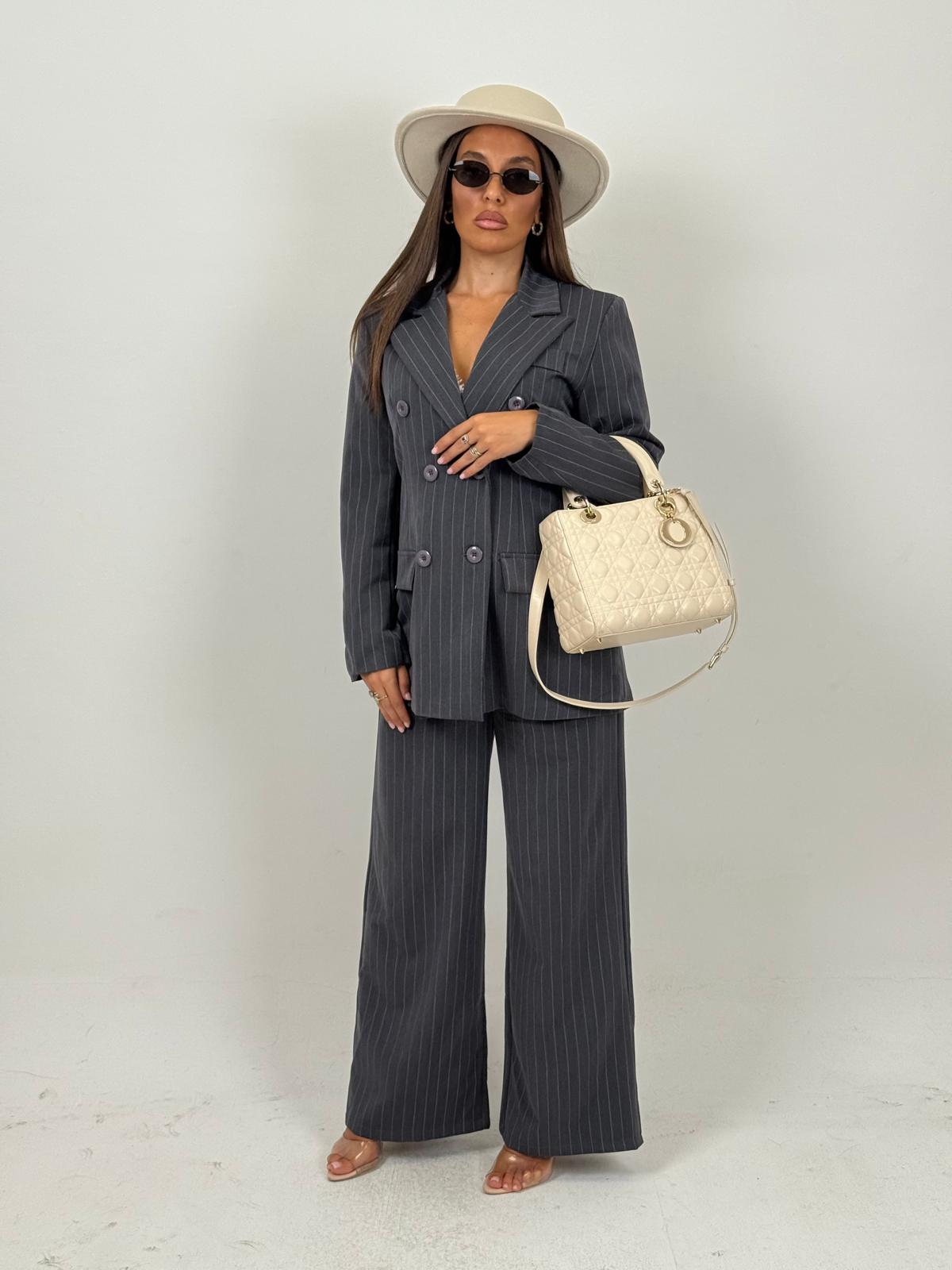 Tailleur MICKI - COMPLETO GIACCA E PANTALONE GESSATO