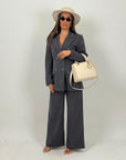 Tailleur MICKI - COMPLETO GIACCA E PANTALONE GESSATO