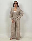 Tailleur CHIARA - Completo effetto lino con giacca monopetto e pantalone