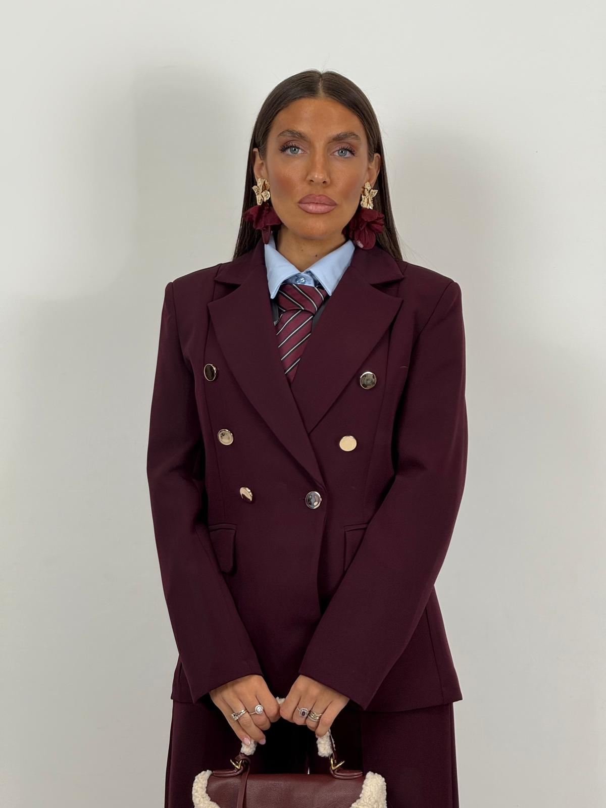 Tailleur EMANUELA - Completo giacca con bottoni dorati e pantalone