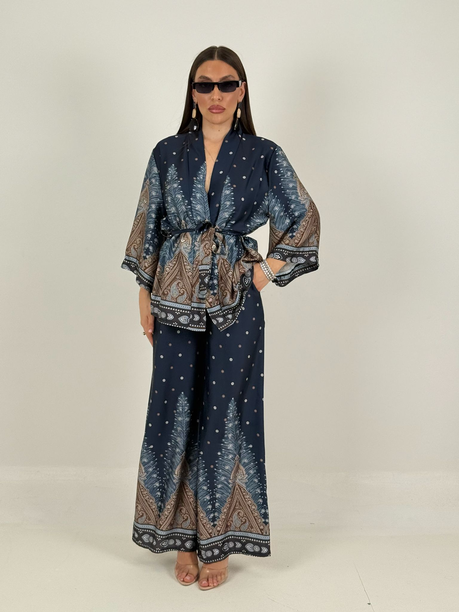 Cordset KIMB - tailleur kimono e Pantalone palazzo effetto seta