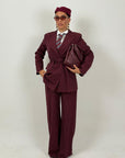 Tailleur ENRICA - COMPLETO GIACCA CON CINTURA E PANTALONE GESSATO