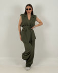 Tailleur ESTER - Completo gilet con cintura e pantalone