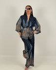 Cordset KIMB - tailleur kimono e Pantalone palazzo effetto seta