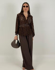 Cordset LOKA - Completo camicia in pizzo e pantalone