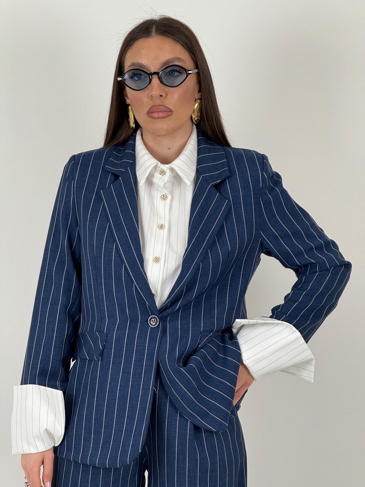Tailleur ELEA - COMPLETO GIACCA E PANTALONE GESSATO
