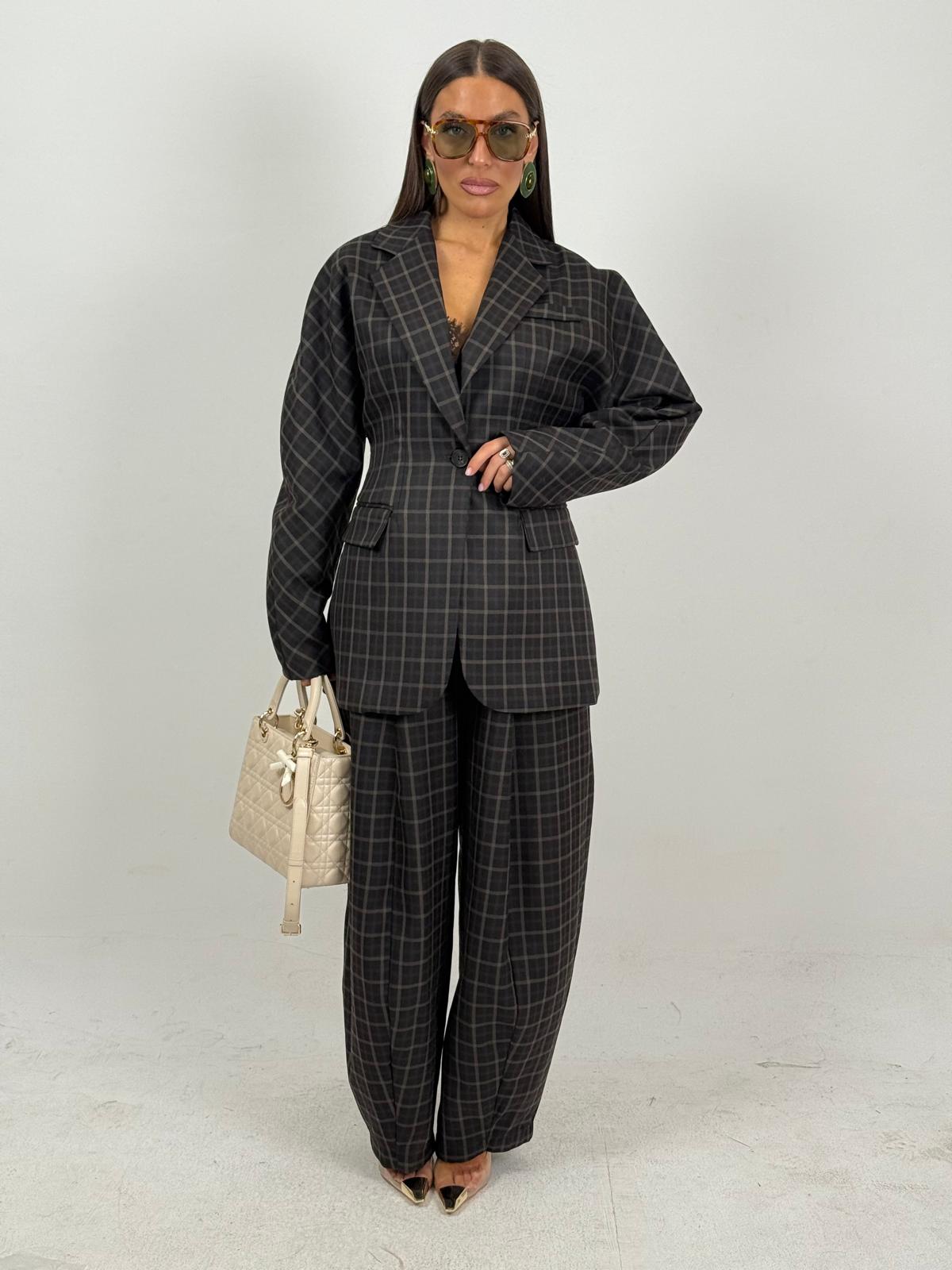 Tailleur DINA - Completo a quadri giacca e pantalone