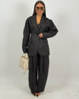 Tailleur DINA - Completo a quadri giacca e pantalone
