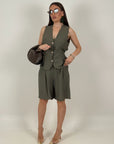 Cordset DOMINIQUE - Completo gilet e bermuda