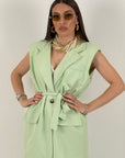 SALDO Tailleur DALILA - Completo gilet con cintura e pantalone