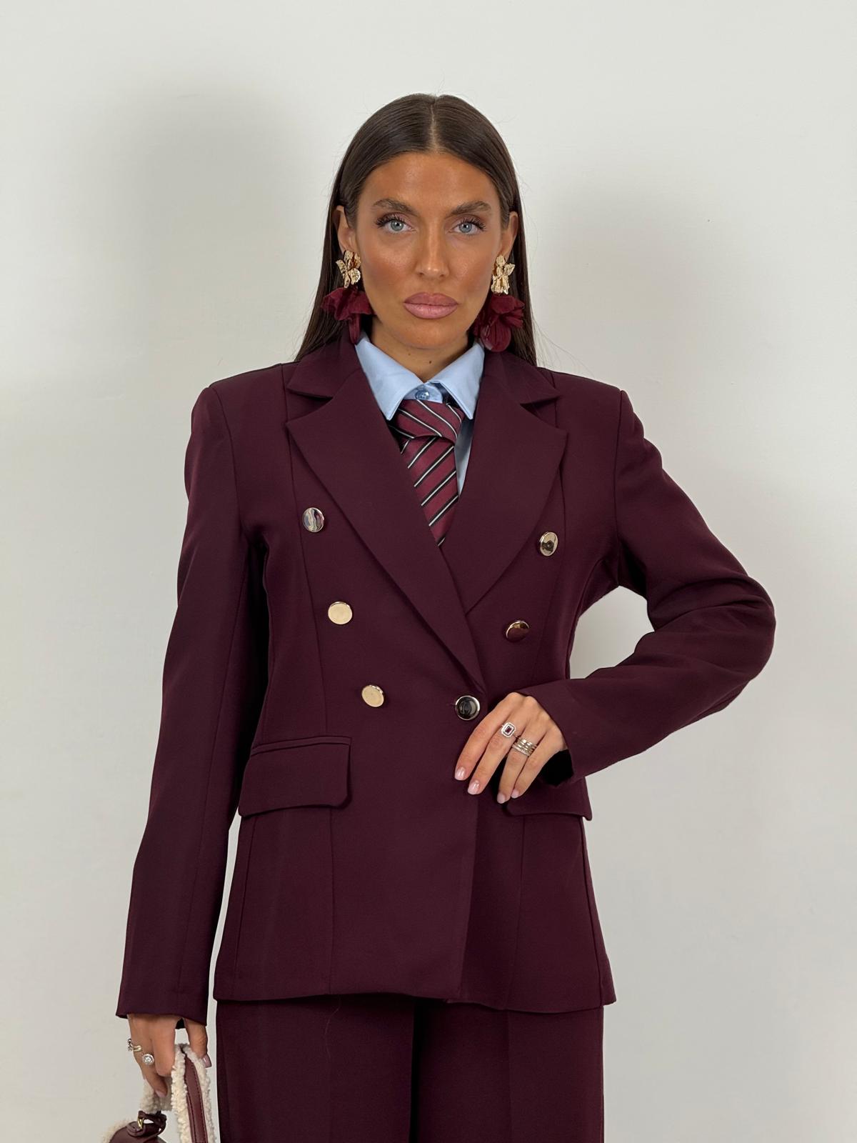 Tailleur EMANUELA - Completo giacca con bottoni dorati e pantalone