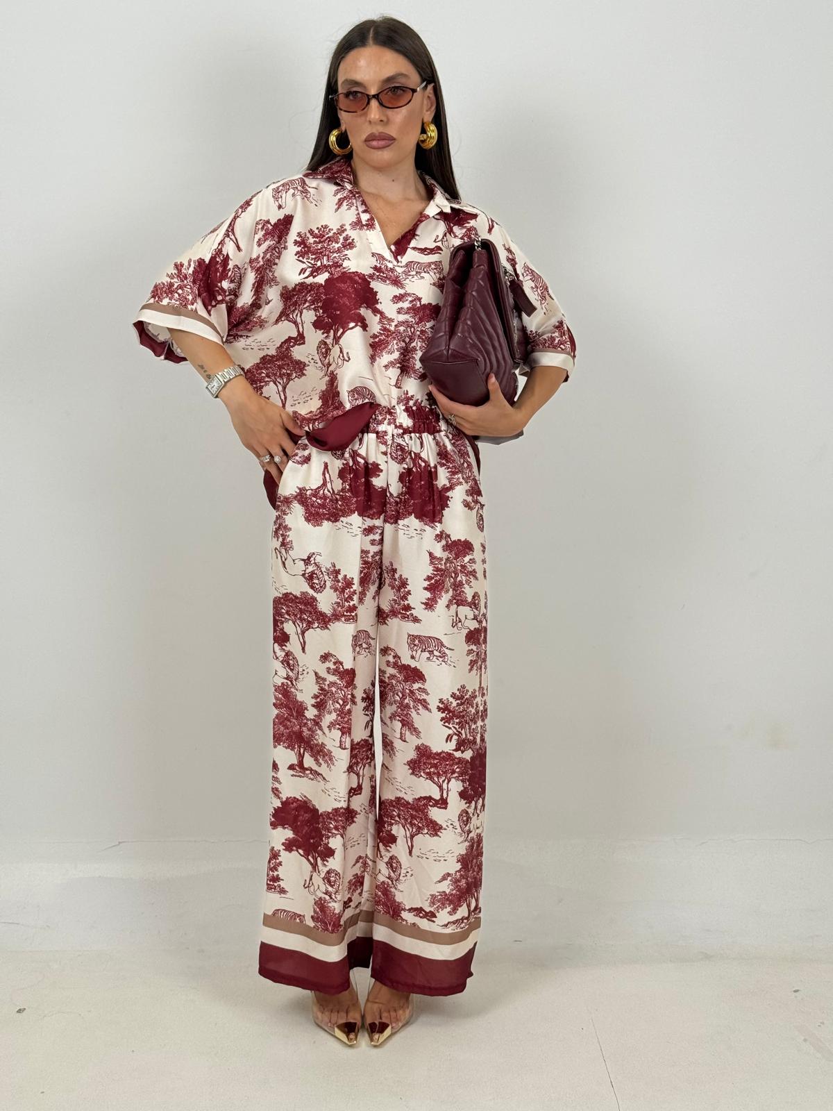 Cordset EKIN - Completo blusa e pantalone a fantasia