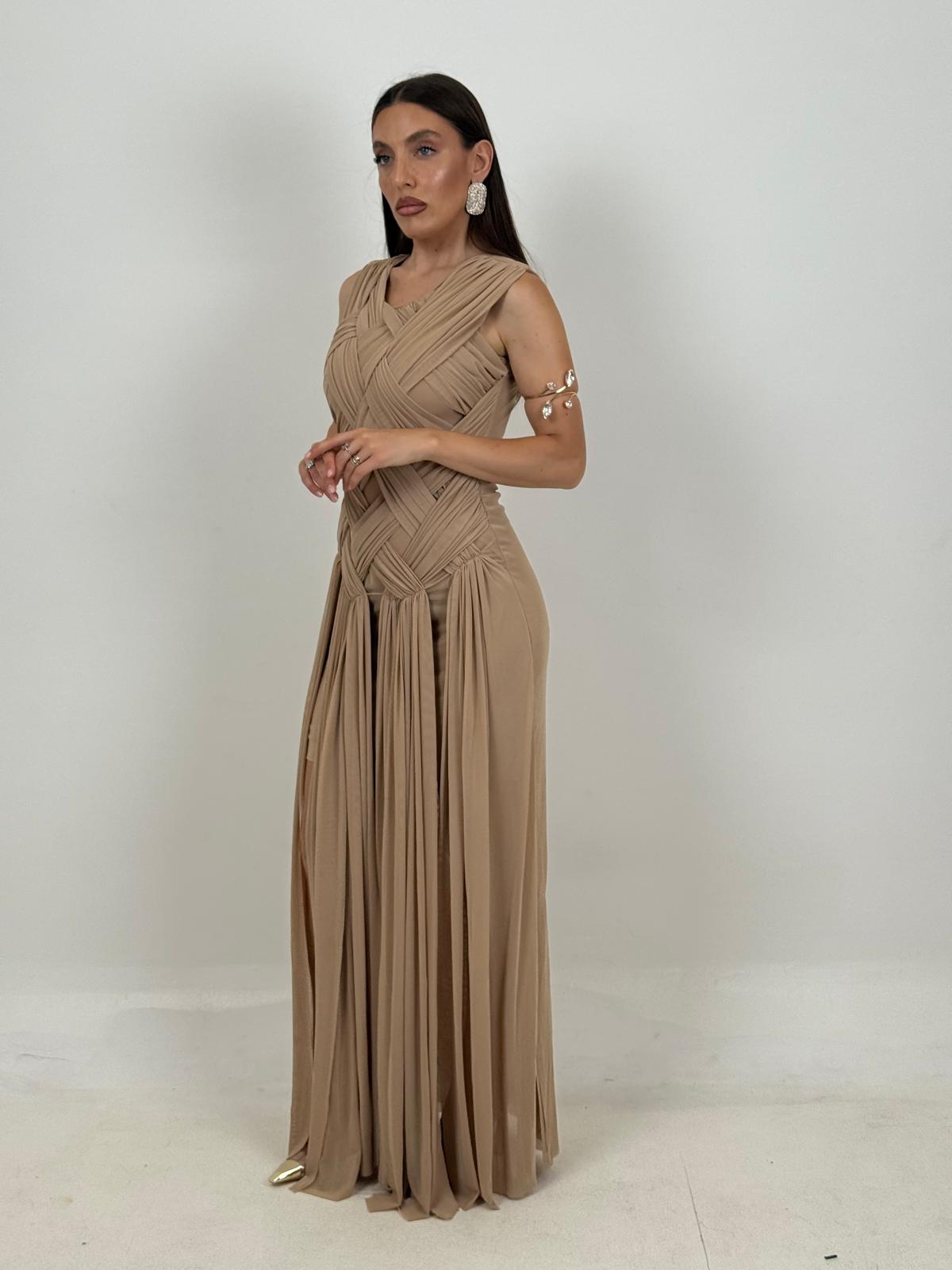 Abito FIONA - Abito lungo con corpetto ad intreccio - COLLEZIONE CHIC