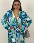 Cordset CELESTE - COMPLETO CAMICIA E GONNA LUNGA - COLLEZIONE CHIC