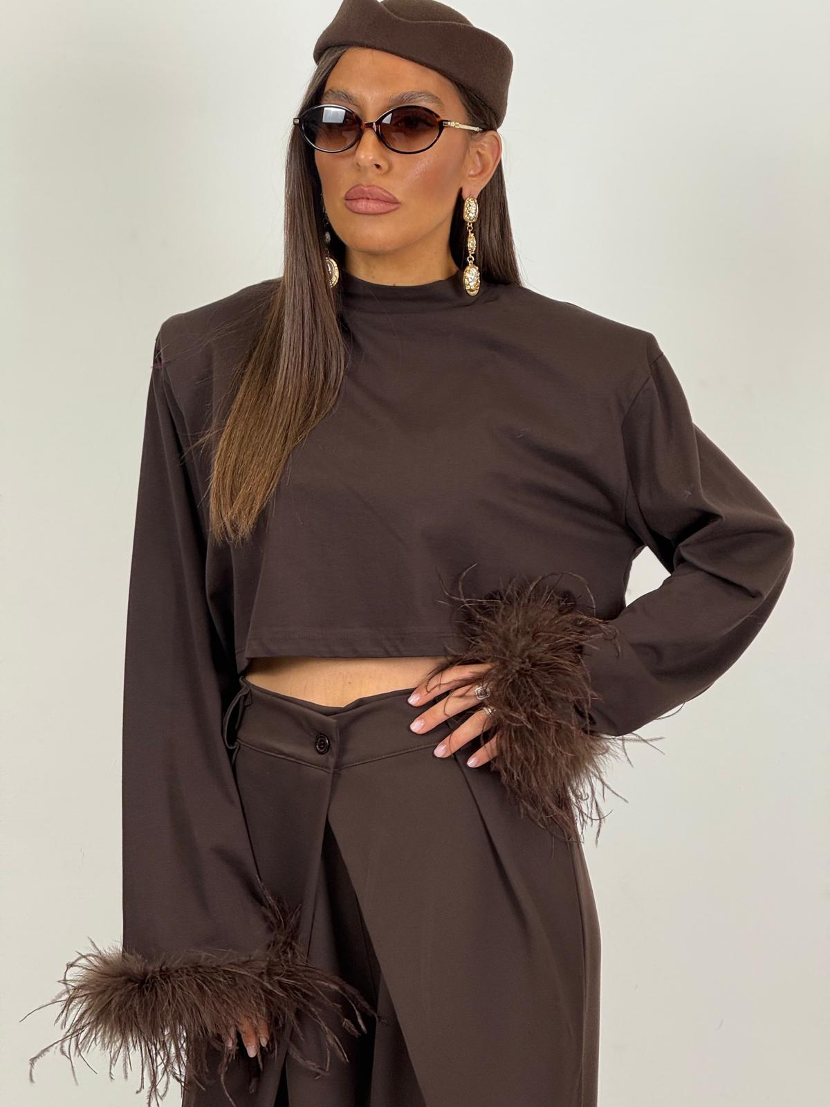 Maglia KALA con piume