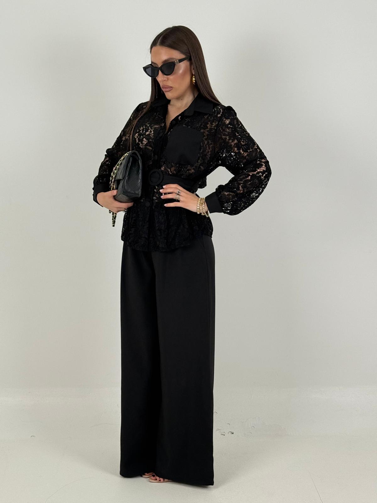 Cordset LOKA - Completo camicia in pizzo e pantalone