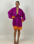Abito KATRY - Kimono corto effetto seta